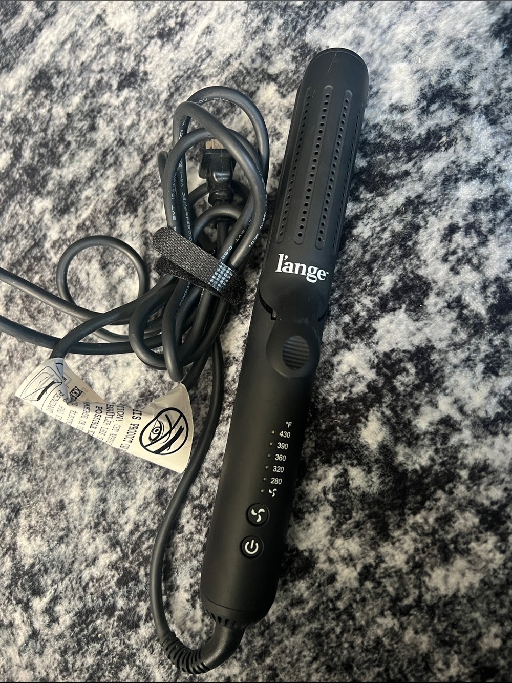 Lange Black Ceramic Hair Straightener Brush
